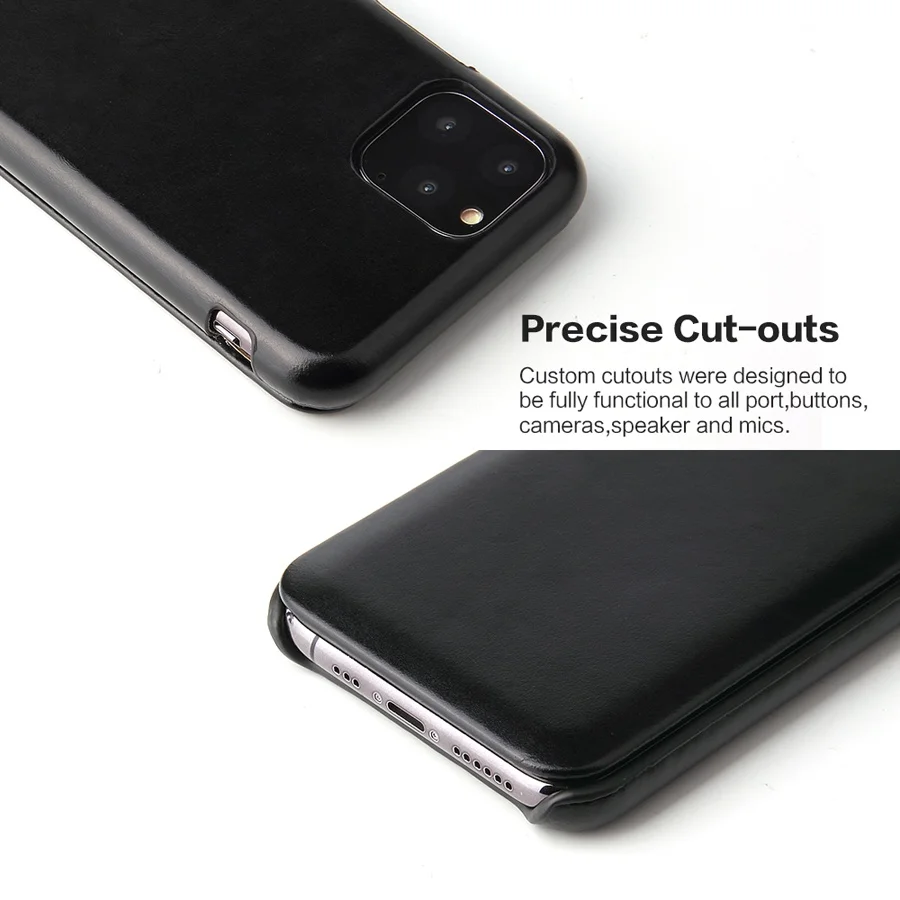 Новый Модный чехол книжка из 100% натуральной кожи для iPhone SE 2020 6 6s 7 8 Plus X XR XS 11 Pro Max