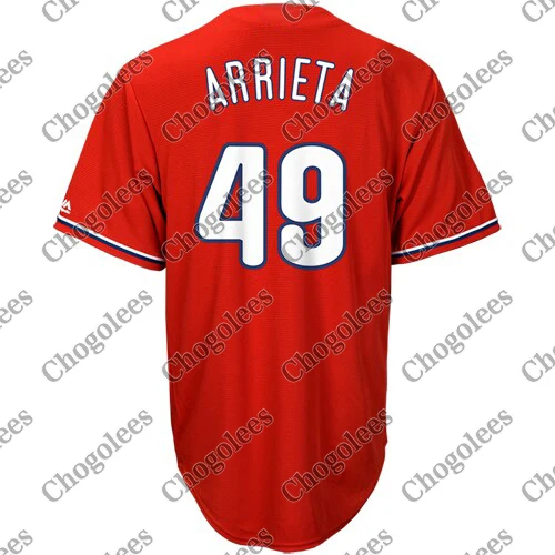 

Baseball Jersey Jake Arrieta Philadelphia Majestic Fashion Cool Base Player Jersey - Scarlet