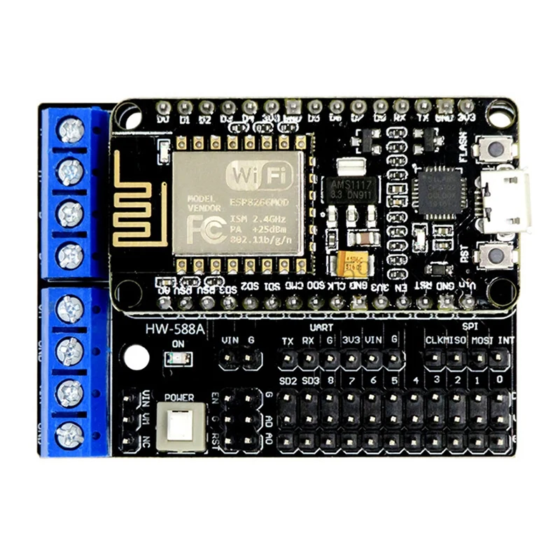 

NodeMcu Lua CP2102 ESP8266 WI-FI Esp-12E DIY Rc Lua IOT L293D