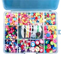 hl 10 styles team 1 box 870pcs 5mm 11mm mixed colros mini plastic buttons diy crafts apparel sewing accessories