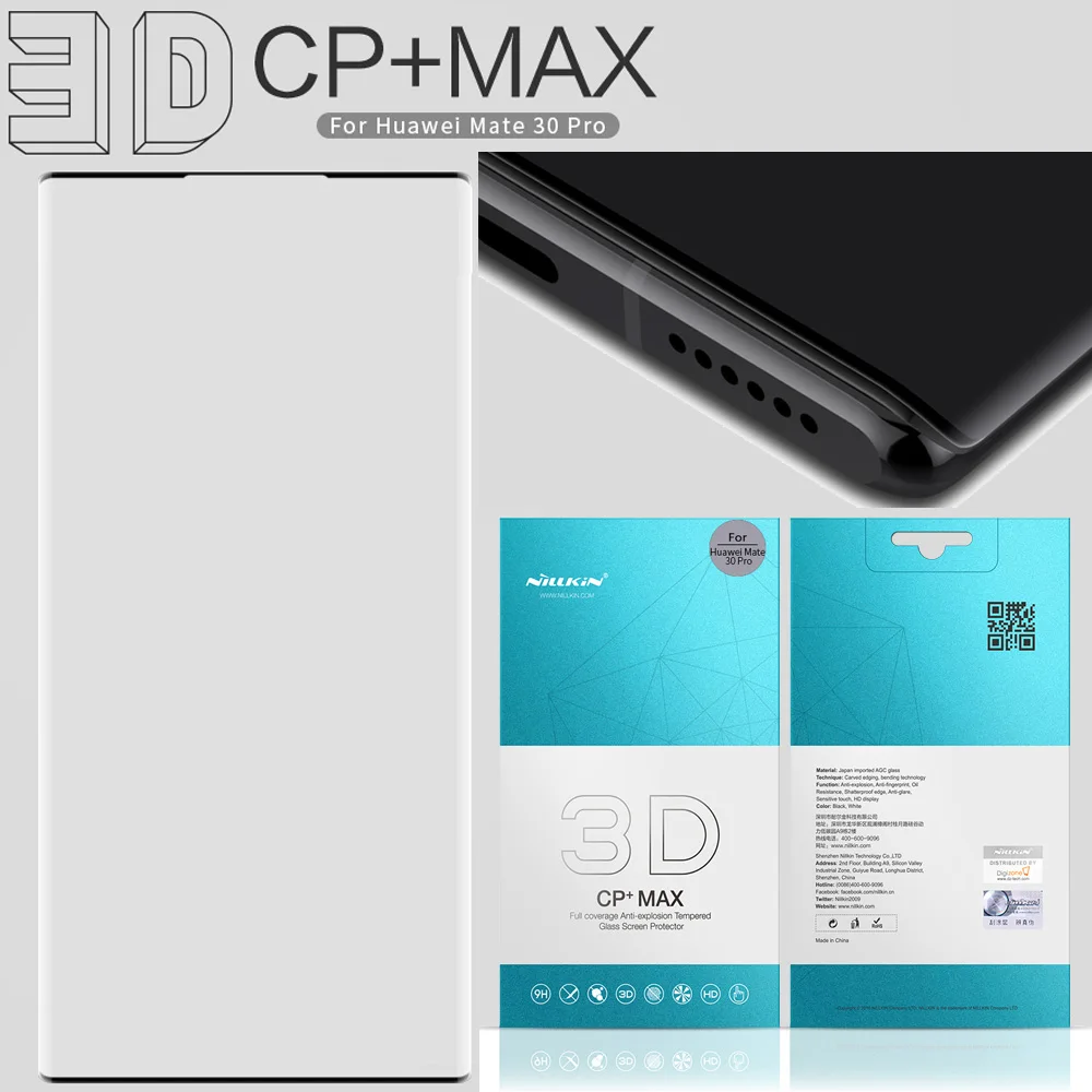 Nillkin 3D CP + макс. закаленное стекло для huawei mate 30 Pro полный экран клей покрытие