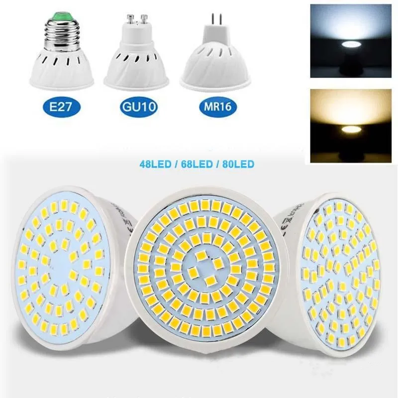 MR16 GU10 E27 E14 B22 LED Spotlight Bulb 220V Bombillas Lamp 7W 9W 12W 15W 2835 SMD Lampara Spot Light Cold/Warm white | Лампы и