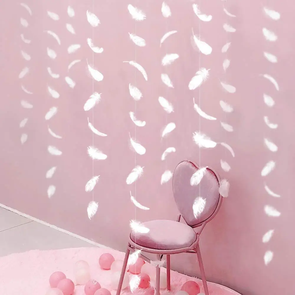 

White Feather Garland for Home Decor Wedding Party Decoration Dream Catchers Feather Birthday Nursery Baby Shower arty Supplies
