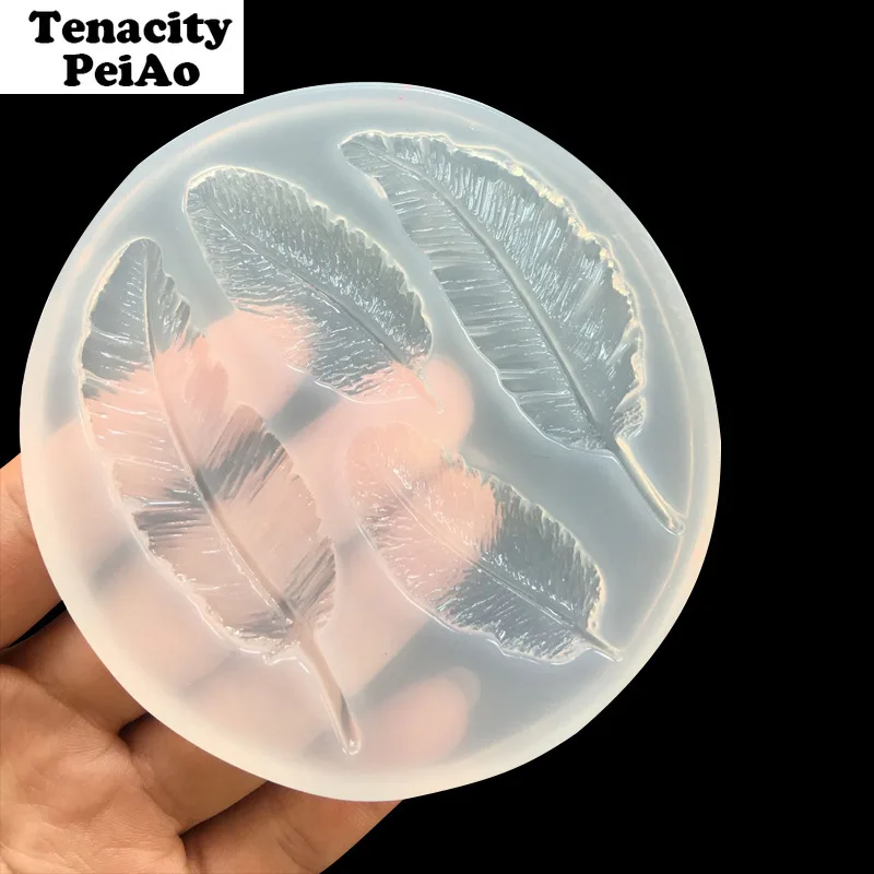 Прозрачная эпоксидная УФ силиконовая форма DIY ручной работы перо смолы формы для