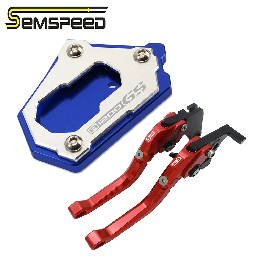 

For BMW R1200GS 2004-2012 R1200GS ADV ADVENTURE 2006-2013 R 1200 R1200 GS Motorcycle CNC 3D Rhombus Levers Side Stand Enlarger