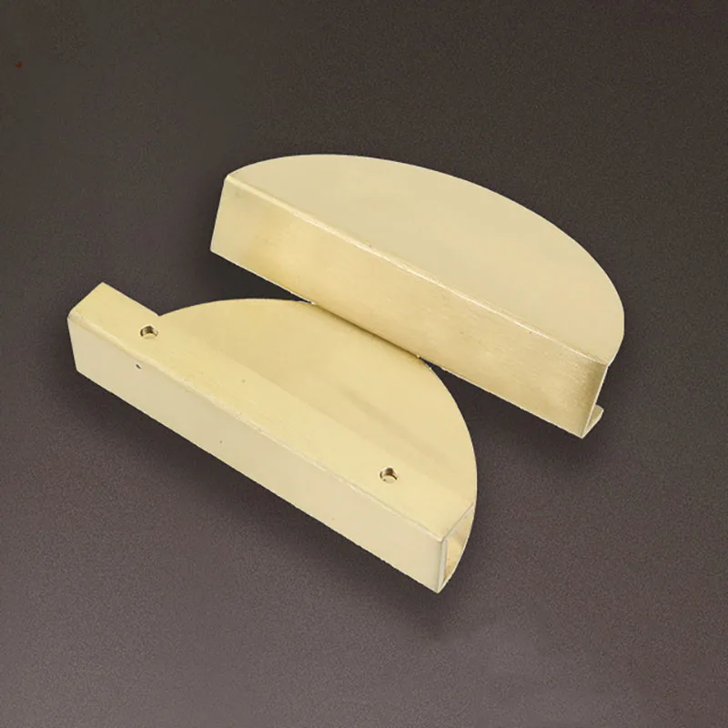 1 Набор полукруглых твердой латуни ручки шкафа Ящика мебели книжного двери