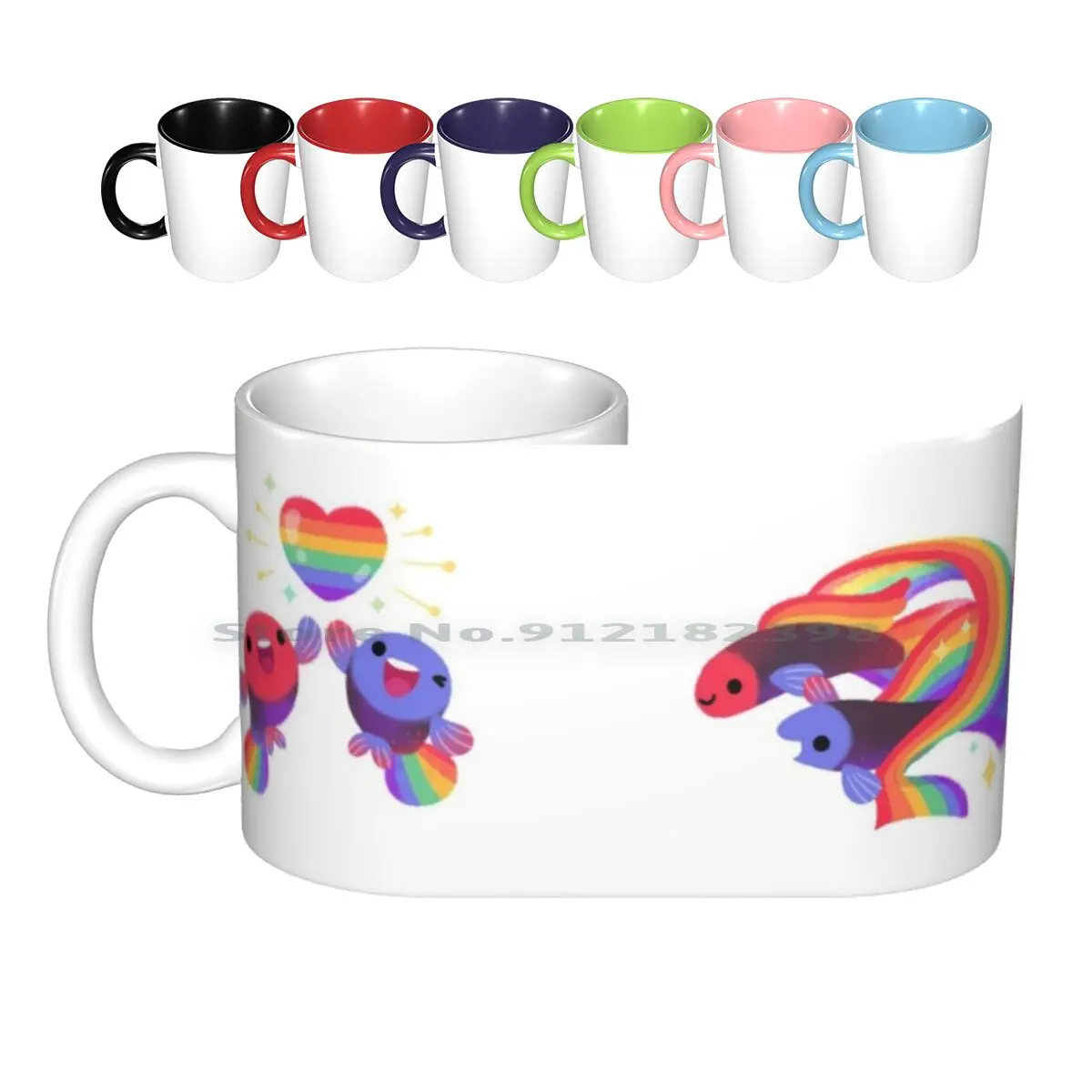 

Rainbow Guppy 3 Ceramic Mugs Coffee Cups Milk Tea Mug Rainbow Guppy Lgbt Lgbtq Pride Girls Like Girls Sapphic Lesbian Gay Gay