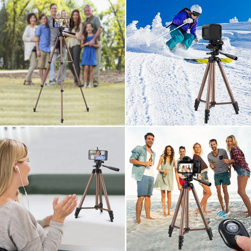 

MAMEN 42-125cm Professional Tripod Floor Stand With Remote Control For Digital Video Gopro Camera For iOS/Android Phone Tripod