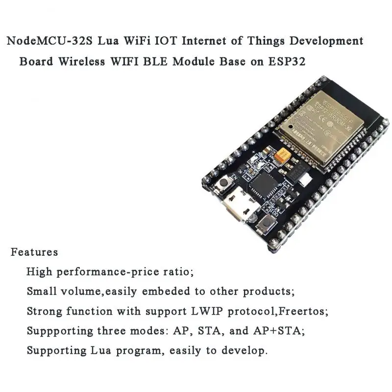 Модуль совместимый с Wi-Fi + Bluetooth последовательный порт NodeMCU-32S для Wi-Fi/двойная