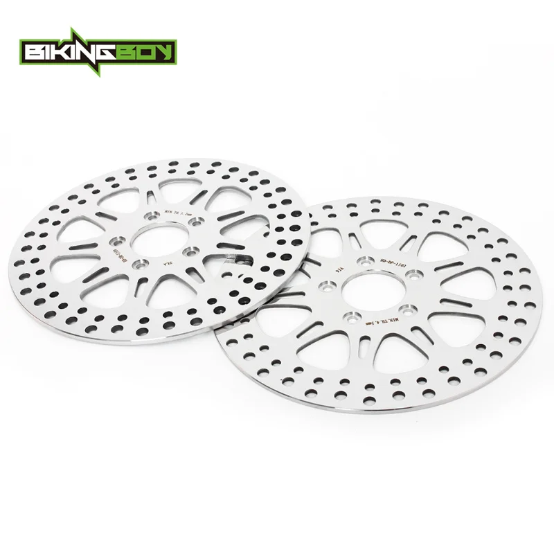

BIKINGBOY 11.5" Front Rear Brake Discs Disks Rotors For Harley Softail 1450 1584 Heritage / Custom / Fat Boy Deluxe Night Train