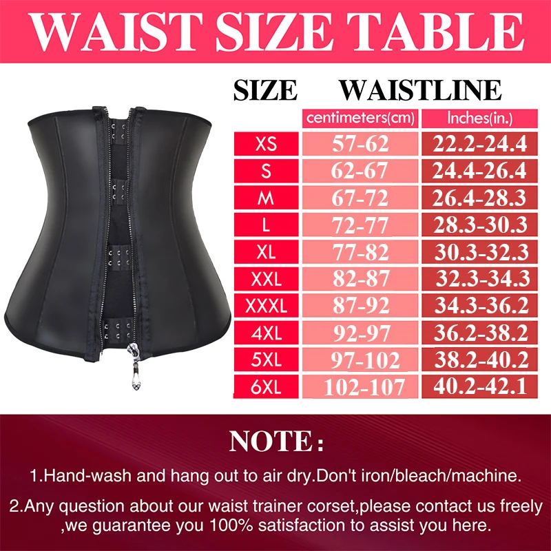 

Girdle Fajas Modeling Strap Zipper Waist Trainer Corset Latex Waist Cincher Underbust Shapewear Women Slimming Sheath Belly