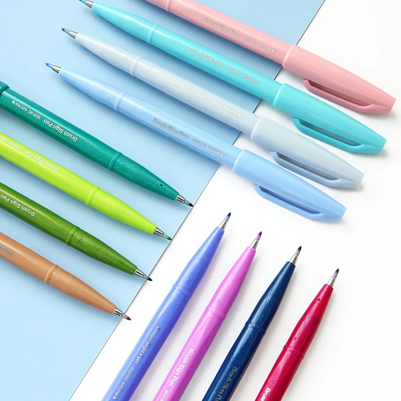 Ручка Pentel 12 шт./компл. новая Цветная кисть цветная маркерная ручка рисование