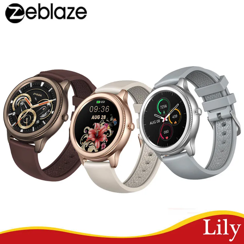 

Zeblaze Lily Women Smartwatch Effortless Style 1.1" HD Round Screen Heart Rate Blood Pressure Oxygen Monitor Lady Smart Watch