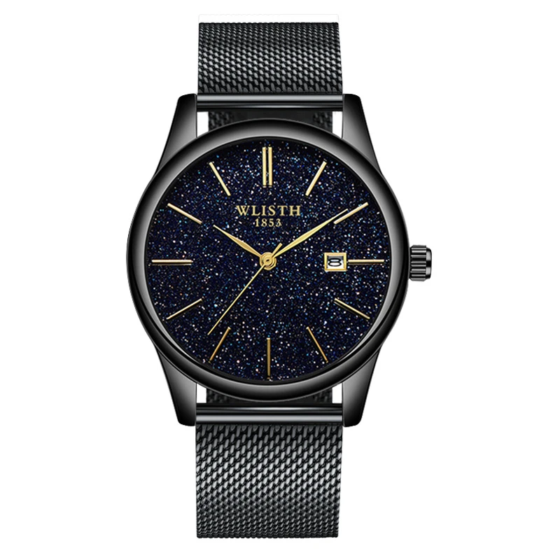 Звездное небо мужские часы высокое качество роскошный бренд Модный золотой