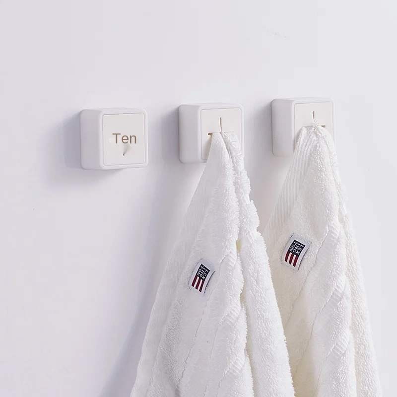 

Punch-Free Creative Door Rear Hook Strong Adhesive Bathroom Rack Wall Hook Wall-Mounted Coat Hook Hanger