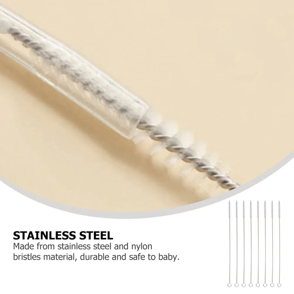 

15pcs Stainless Steel Drinking Straw Brush Bottle Brush Cleaning Brush Tool