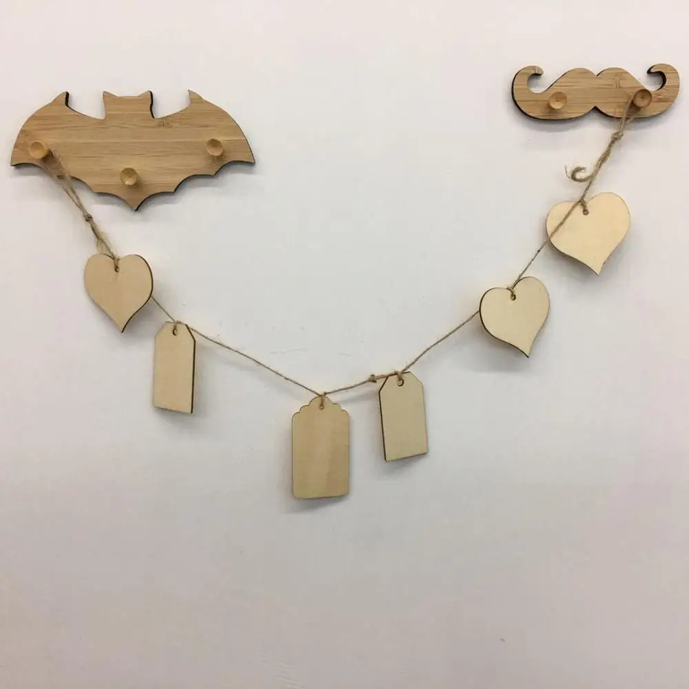 Держатель для ключей из бамбукового дерева декоративные вешалки | Дом и сад