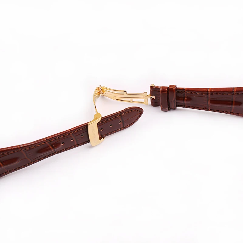 Watch accessories bone grain leather strap folding buckle for AP 15703 26470SO Royal Oak offshore 28mm men's sports strap