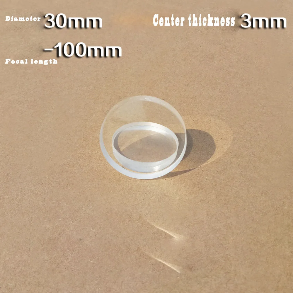 Двойные вогнутые линзы диаметром 30 мм с фокусным Length 100mm для оптического