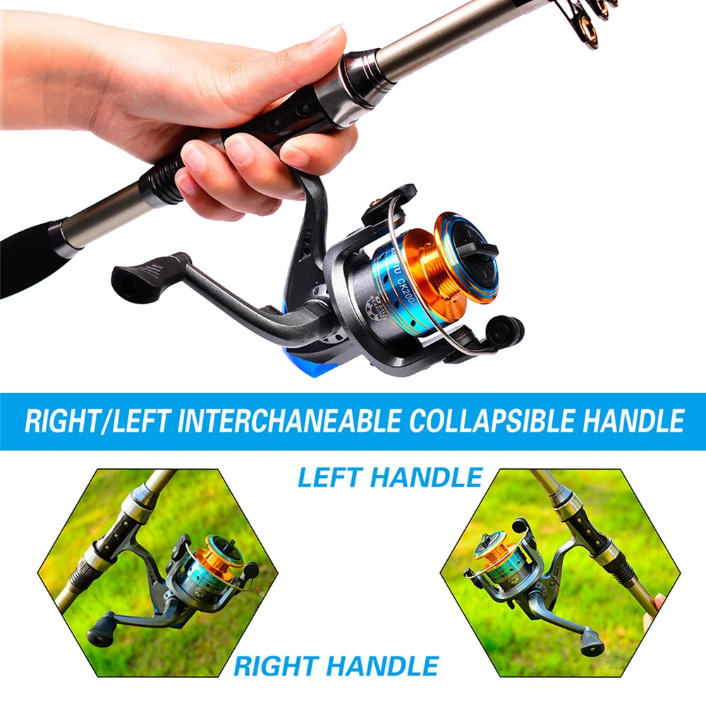 

Portable Fishing Rod Set Long-casting Rod+Spinning-Reel+Fishing Line+Fishing Bag+Bait Carbon Fiber Sea Fishing Tackles Tools