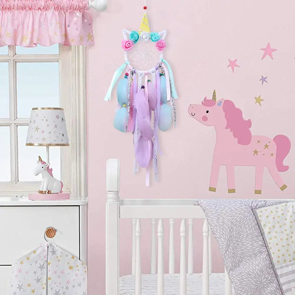 

OurWarm Boho Dream Catcher Home Hanging Decoration Dreamcatcher Unicorn Moon Owl Flower Decoration Wedding Party Gifts For Guest