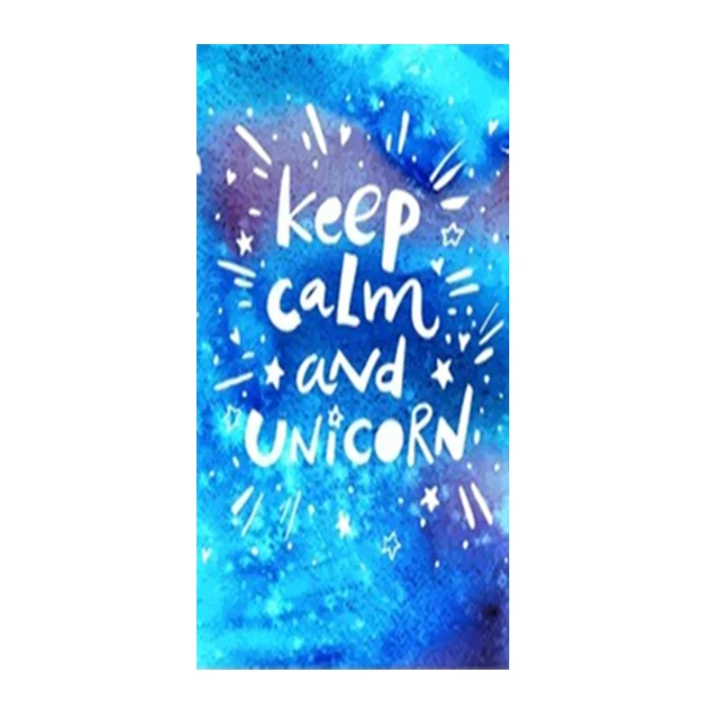 Волшебная фантазия сохраняйте спокойствие и единорог детские полотенца для