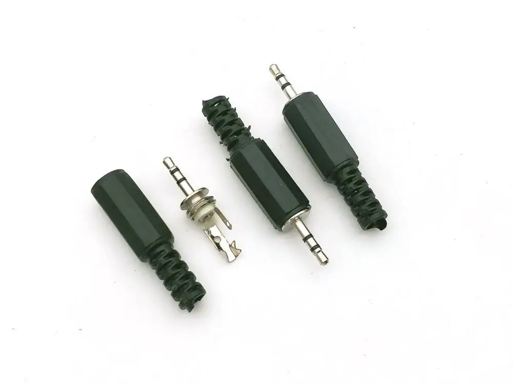 20 шт. 2 5 мм стерео штекер аудио адаптер для пайки черный|adaptor|adaptor jackadaptor plug |