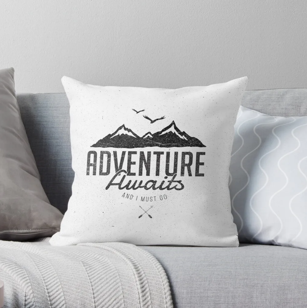 

ADVENTURE AWAITS Throw Pillow Pillow Case Polyester Home Decora Pillowcases Throw Pillow Case kussensloop almohada poszewka