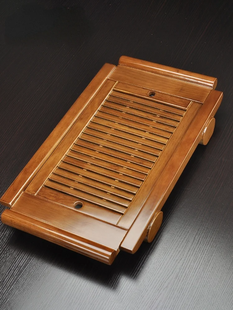 

Water Storage Tea Tray Drainage Dry Bubble Chinese Tea Ceremony Wood Tea Tray Traditional with Drawer Bandeja Teaware DG50CP