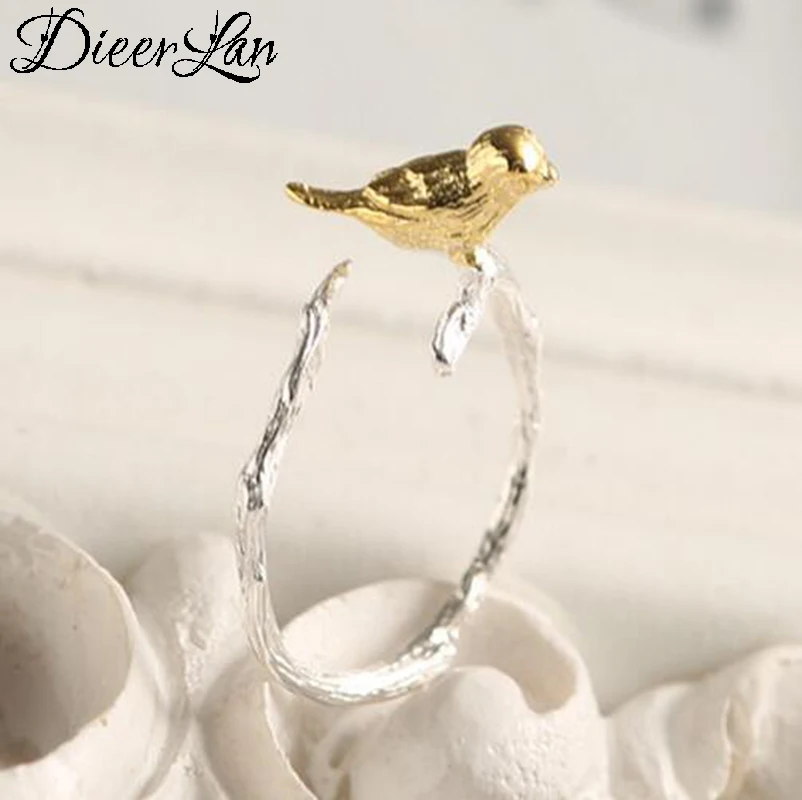 Богемное Винтажное кольцо птицы серебряного цвета для женщин Свадебные