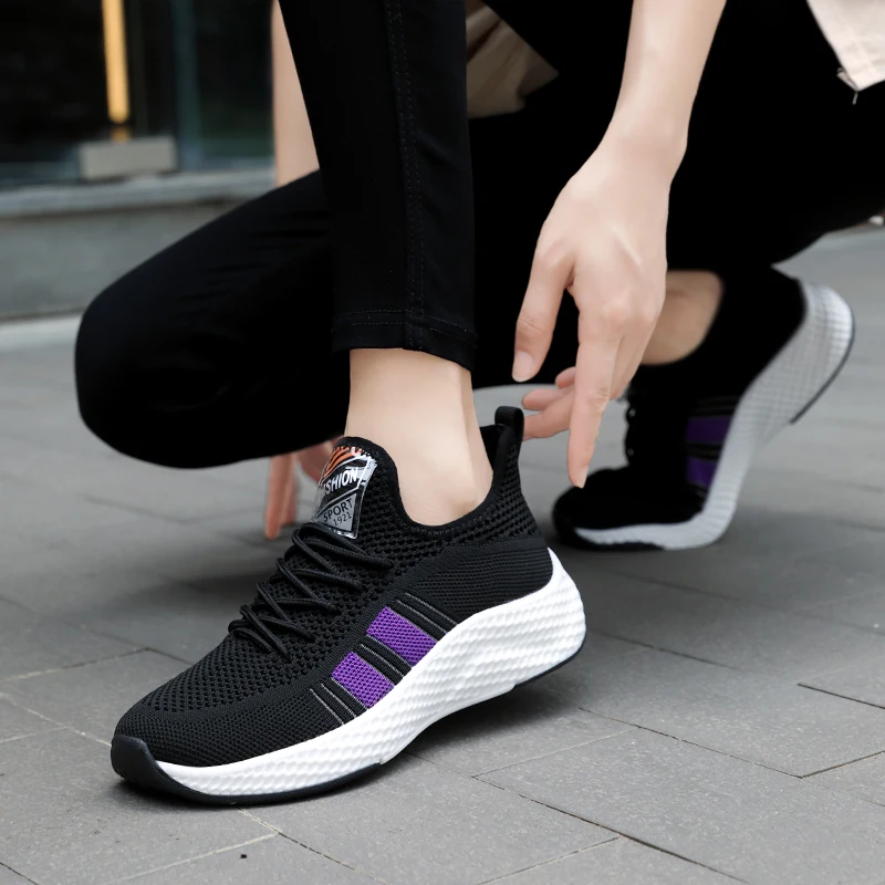 

Men's Sneakers 2021 Summer Fashion Flying Woven Breathable Sports Shoes Girls' Non Slip Breathable Running Shoes