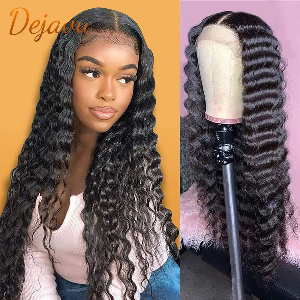 

Lace Frontal Wig 4x4 Closure Wigs Loose Deep Wave Wig 32 inch Brazilian Human Hair Lace Front Wig Remy Pre Plucked 180 Density