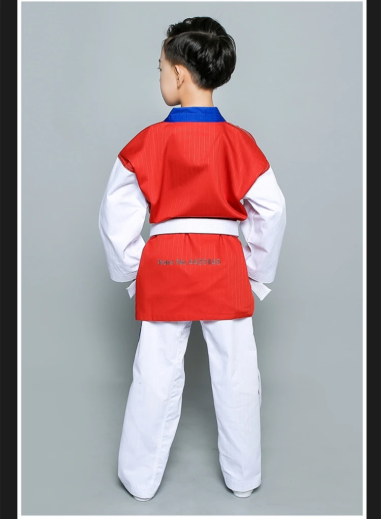 8 видов цветов Высококачественная униформа для тхэквондо Корейская детей и