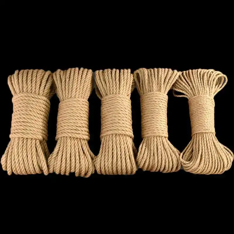 

20M/50M/100M Natural Sisal Rope Touw Twine DIY Scratching Post Toy Legs Binding Rope Cat Climbing Frame For Cat Sharpen Claw