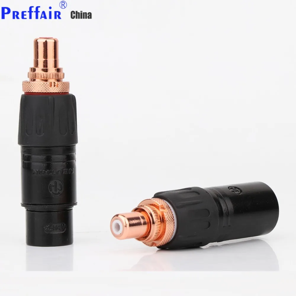 

Neutrik XLR Male Female to RCA Female Socket Adapter Gold Balanced Plug Male