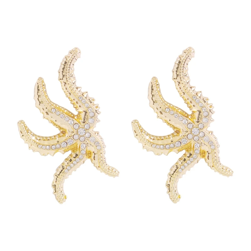 Модные серьги со стразами подвеска в виде снежинки Женские Ювелирные изделия