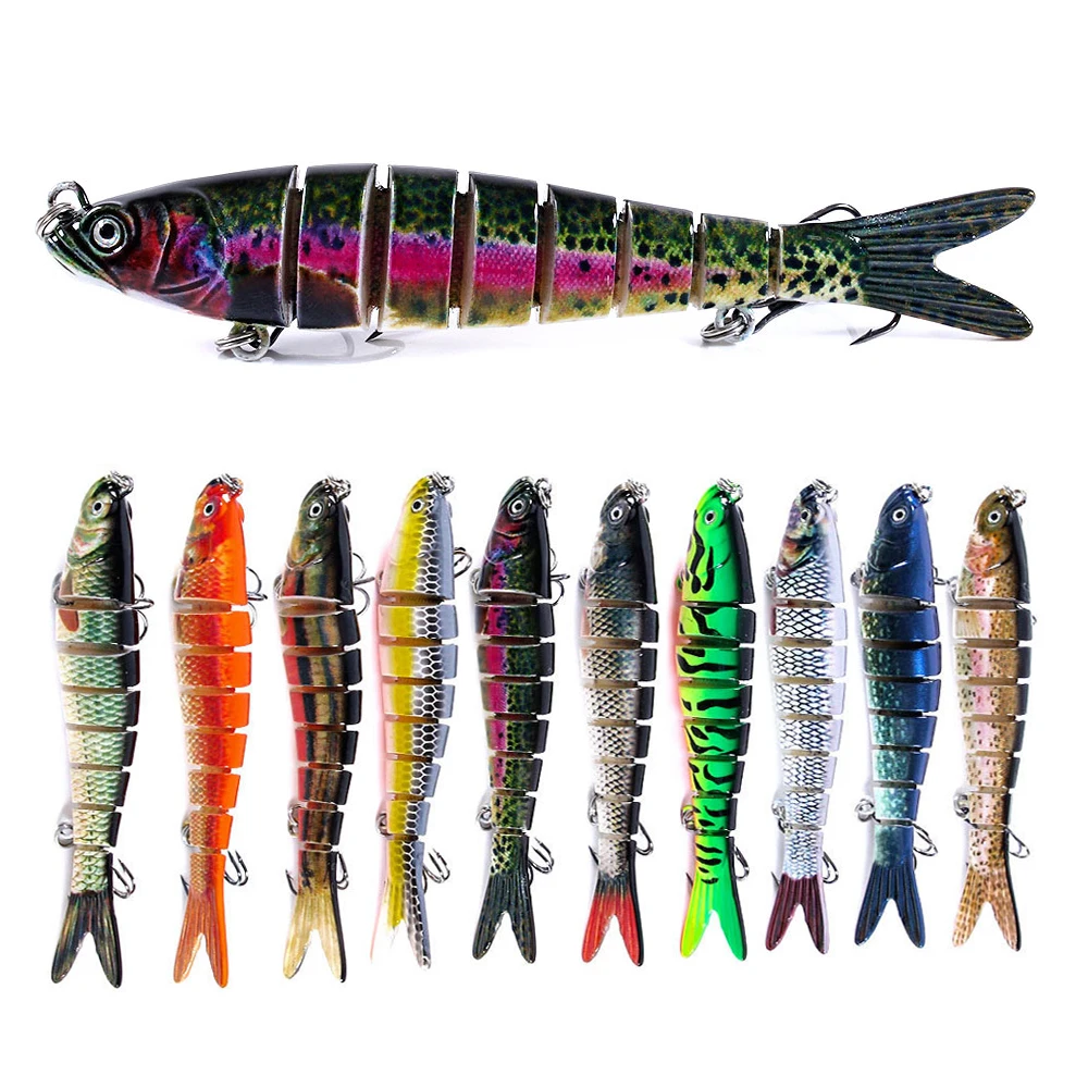 

1Pcs 10cm 11.4g Sinking Wobblers Fishing Lures Jointed Crankbait Swimbait 8 Segment Hard Artificial Bait For Fishing Tackle Lure