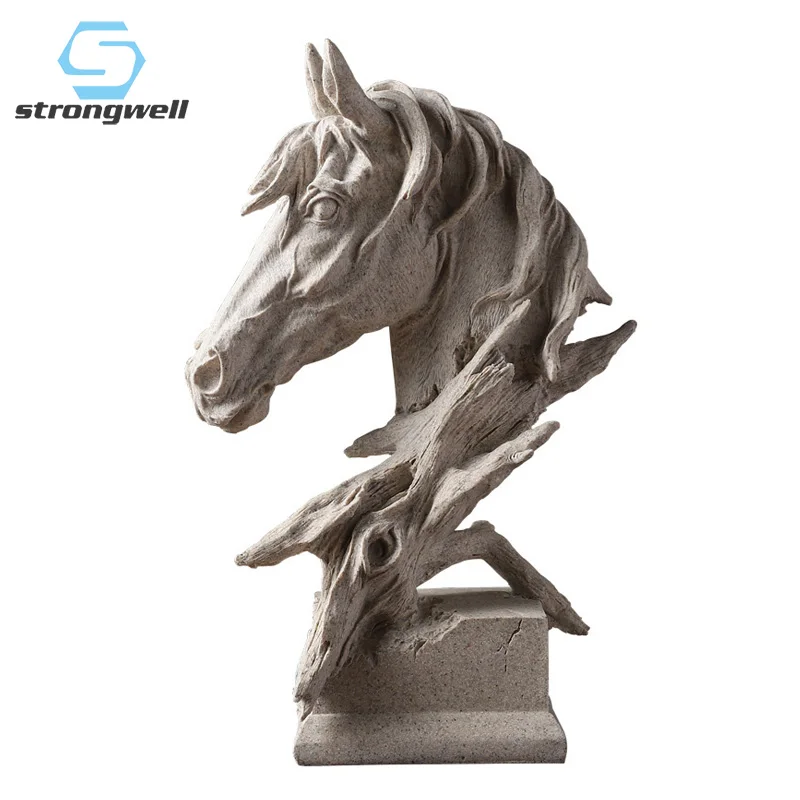 Strongwell современная абстрактная статуя головы лошади скульптура полимерные