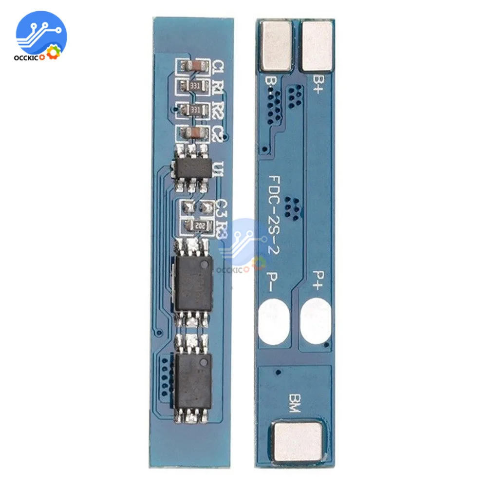 Bms 2S 18650 Защитная плата для литиевых аккумуляторов 3A 7,4 V/8,4 V PCM для литий-ионных аккумуляторов Lipo balancer atmega