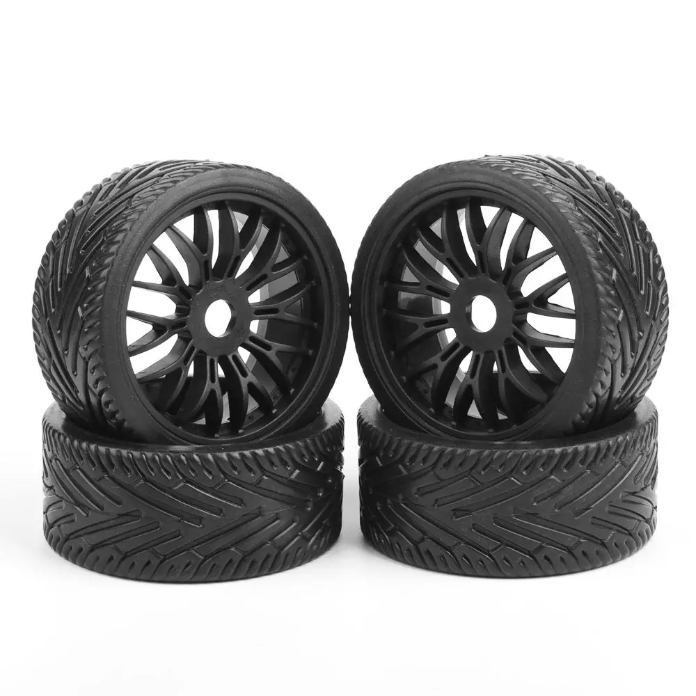 GNU UMTA-neum&aacute;ticos para coche a control remoto, 4 unids/set/juego, neum&aacute;ticos planos todoterreno a escala 1/8, HPI HSP Buggy, hexagonal de 17mm-2