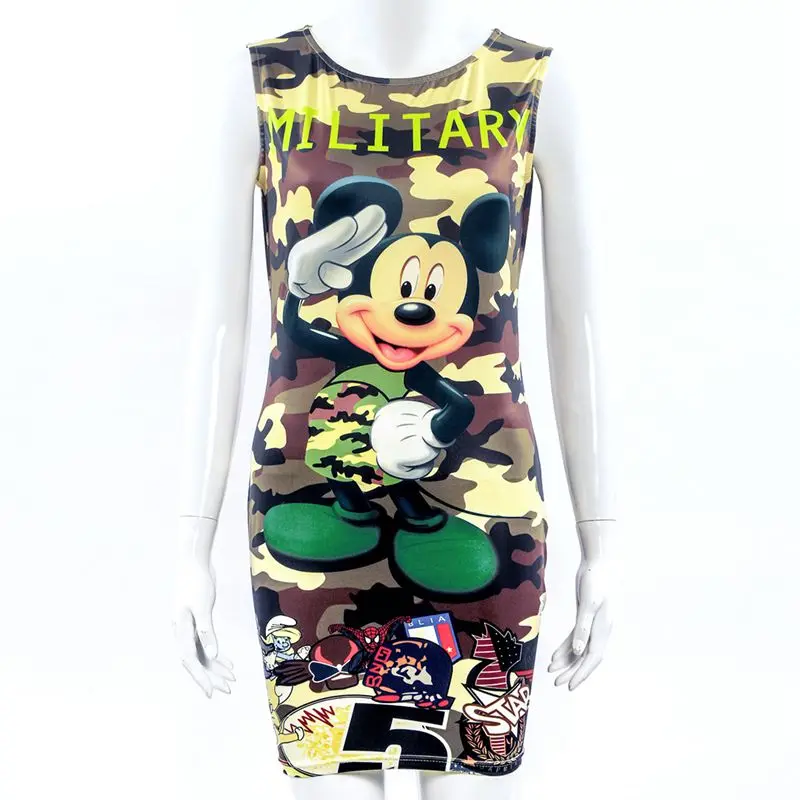 Женское винтажное платье мини без рукавов зеленое Повседневное с круглым