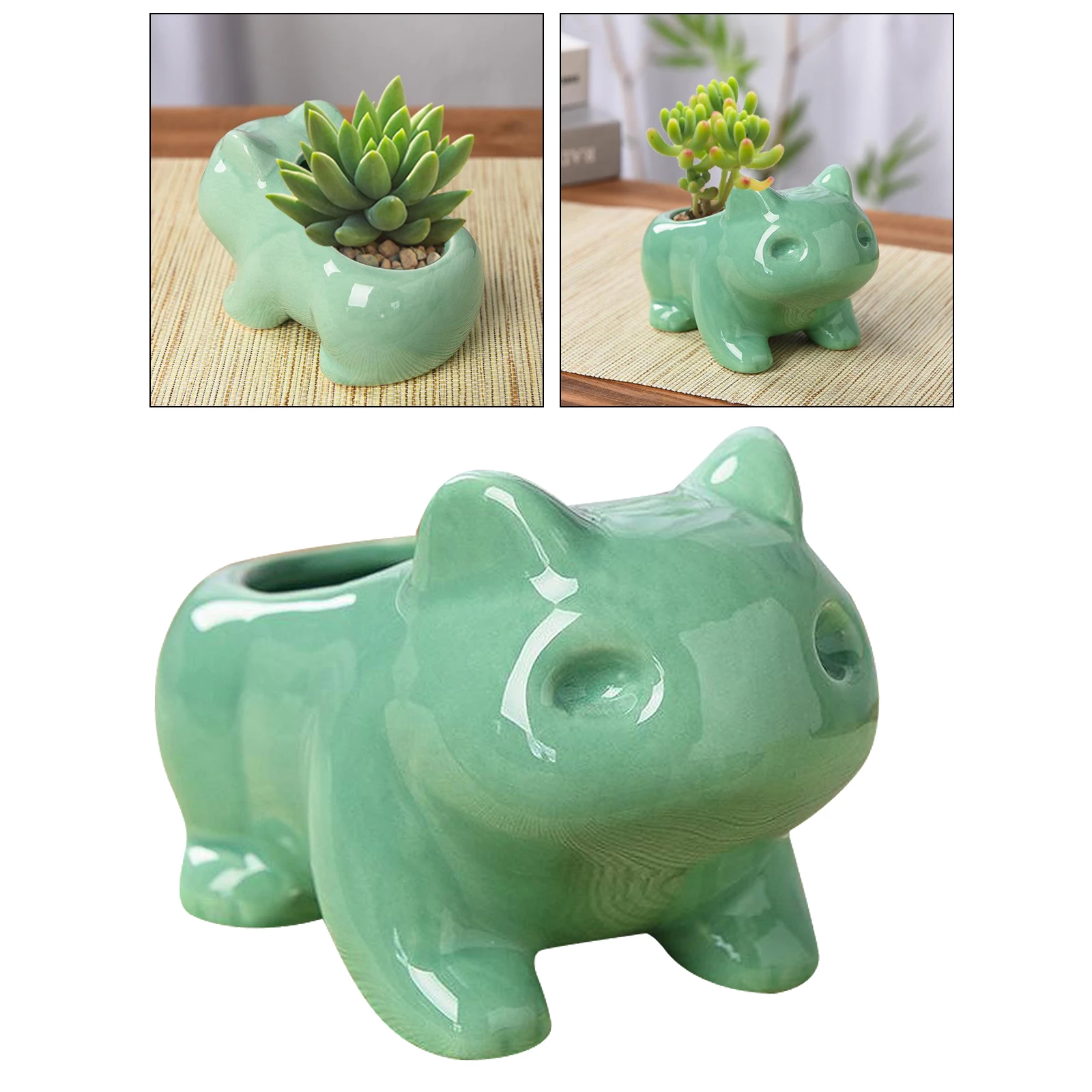 

Ceramic Cartoon Frog Shaped Flower Pot for Succulents Fleshy Plants Flowerpot