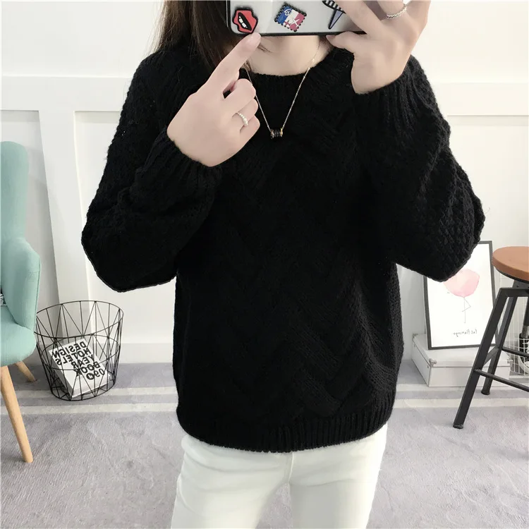 Fluffy Sweater Women Winter 2022 New Autumn Runway Female Coarse Knitted Jumper Women's Knitting Pullover | Женская одежда