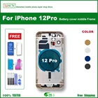 Новый корпус для iPhone 12 pro, задняя крышка аккумулятора + средняя рамка корпуса + лоток для SIM-карты + боковые ключи для iPhone 12 pro