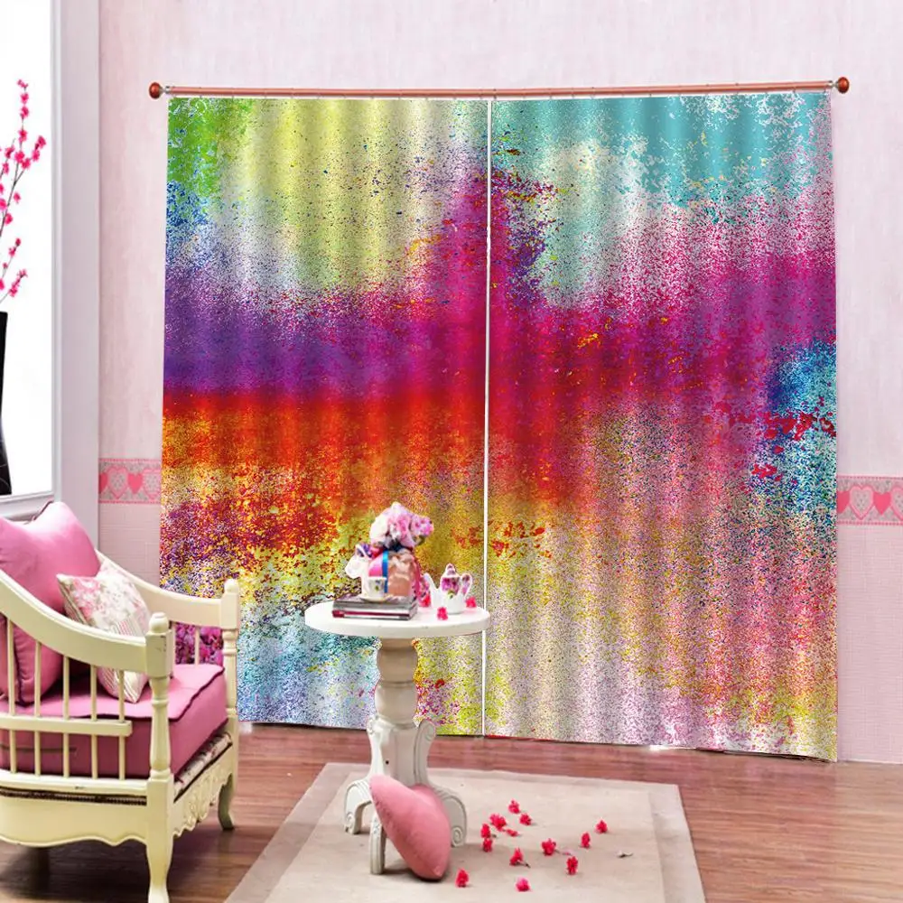 

Oil painting curtain 3D Digital print Window Curtains for living room bedroom blackout home drapes