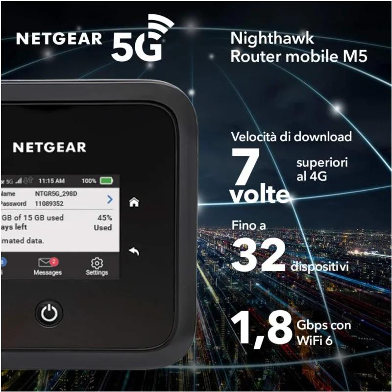 Мобильный телефон NETGEAR Nighthawk M5 с разблокированным слотом для Sim-карты (MR5200)