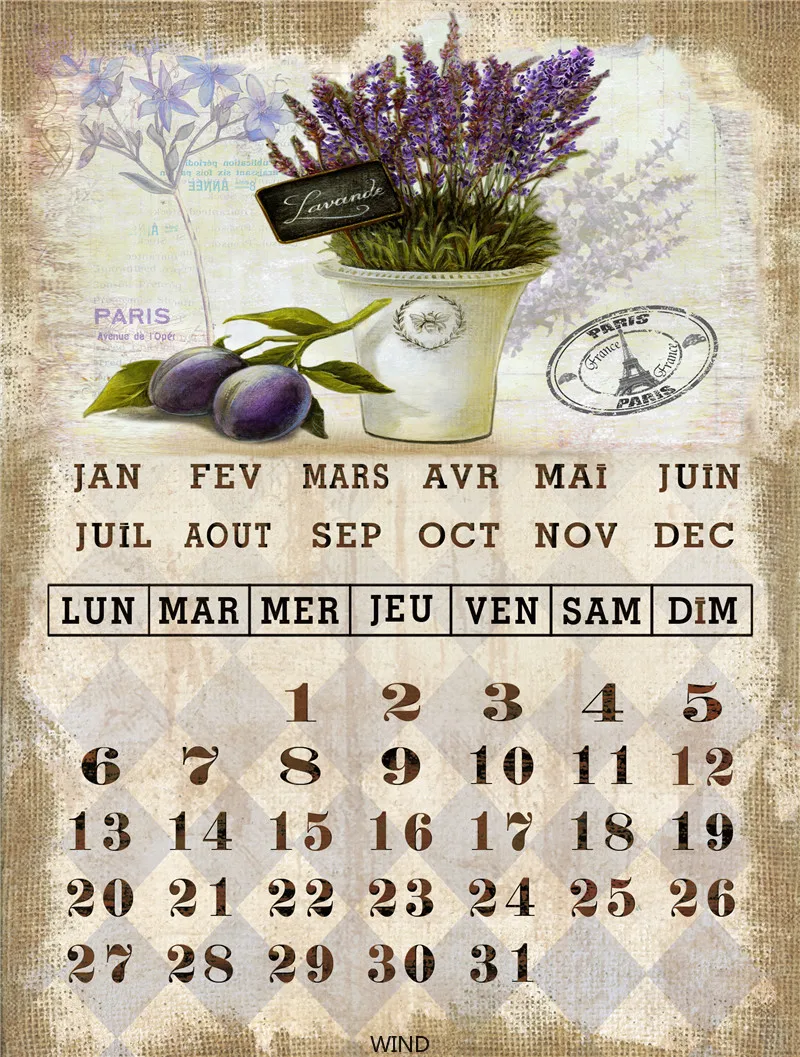 

Living Room Wall Poster Vintage Retro Bedroom Home Decoration Modern Calendar Metal Plates Garden Decoration Outdoor Tin Sign
