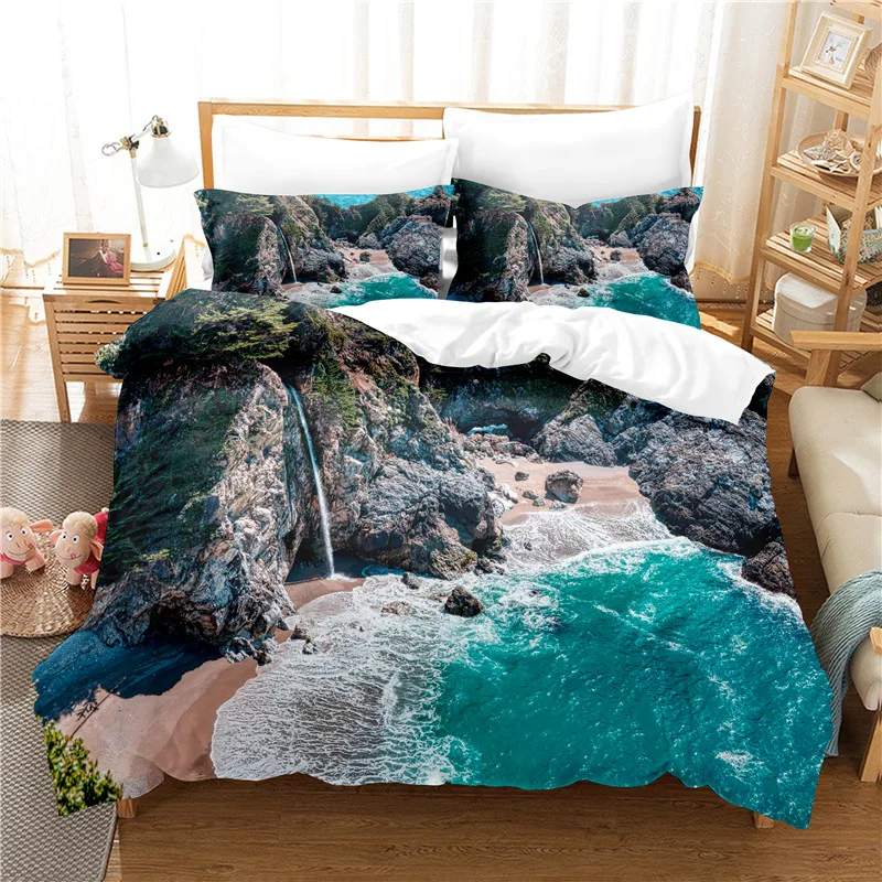 

Seaside Bedding Set For Bedroom Soft Bedspreads For Bed Home Comefortable Duvet Cover Quality Quilt Cover And Pillowcase
