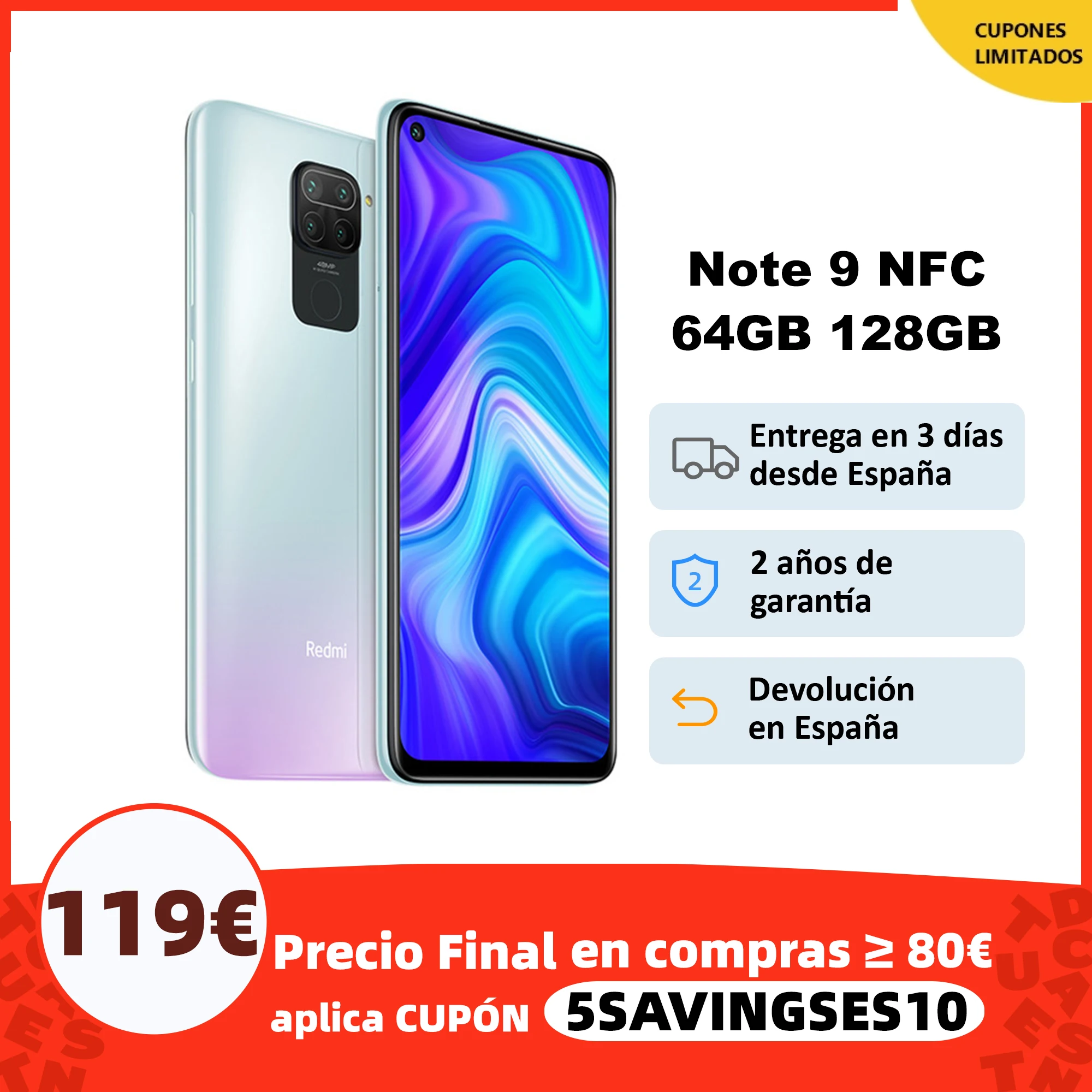 В наличии глобальная версия Xiaomi Redmi Note 9 64 Гб 128 Note9 Helio G85 48MP AI Quad камеры смартфона 5020