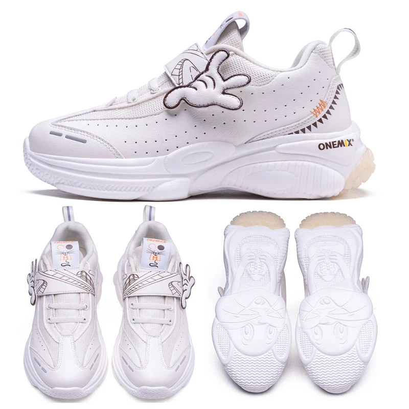 ONEMIX Cute Children Kids Running Shoes Girls Boys Mesh Soft Sport Sneakers Hook Loop Casual Shoes For Kids Sneakers